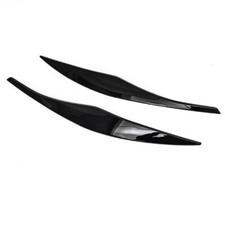 Eyebrows Headlight Eyelid Cover Trim Gloss Black Fits BMW E90 E91 3 Series 05-12