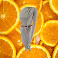 Calvin Klein White Sleeveless Dress with Belt Size 2P