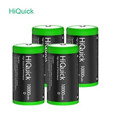 4x D Size Rechargeable Battery 1.2V 1000Omah D Cell NIMH Batteries