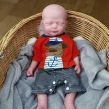 18.5"Handmade Painted Doll Reborn Boy Dolls Silicone Doll All Hallow’s Day Gifts