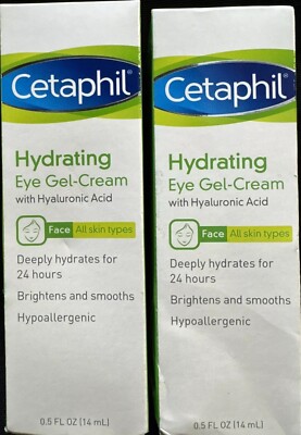 2 cetaphil hydrating eye gel-cream 0.5oz ea scuffed box