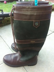green leather boots uk