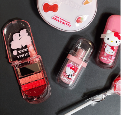Limited AMUSE Lip & Cheek Cell Phone 2g 2colors HELLO KITTY