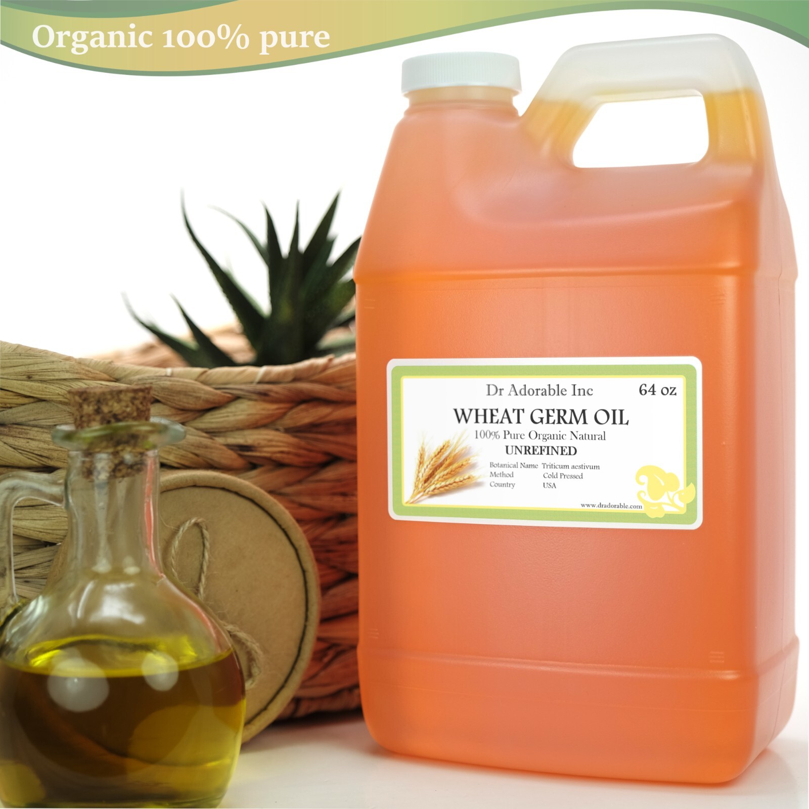 ORGANIC WHEAT GERM OIL PURE COLD PRESSED 2 OZ 4 OZ 8 OZ 12 OZ-UP TO 1 GALLON 