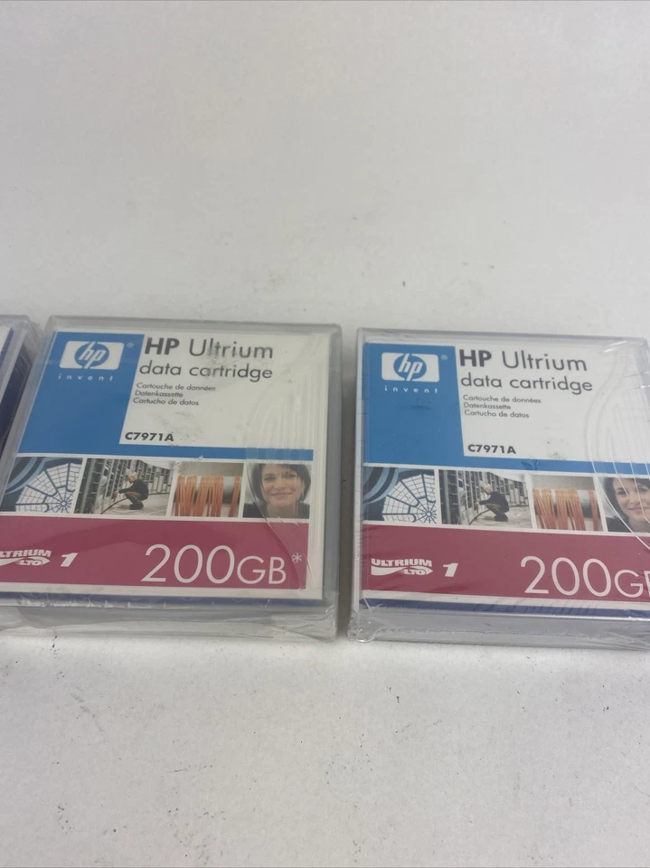 GENUINE OEM 3-PACK HP LTO1 ULTRIUM DATA CARTRIDGE 200GB C7971A FACTORY SEALED - Image 4 of 4