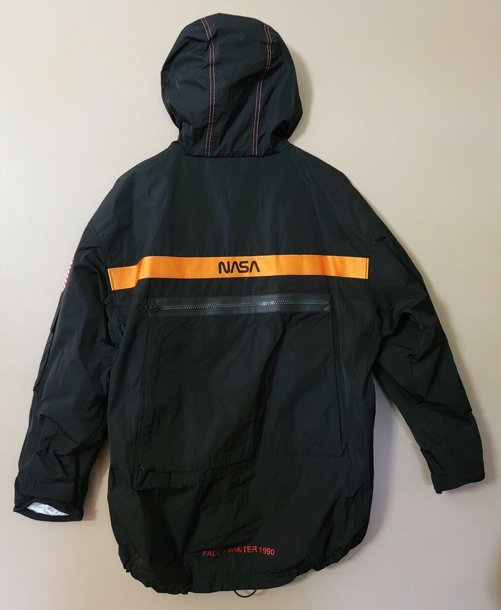 Heron Preston Black High Tech Parka Reflective Jacket Small Heron Preston Black High Tech Parka Reflective Jacket Small