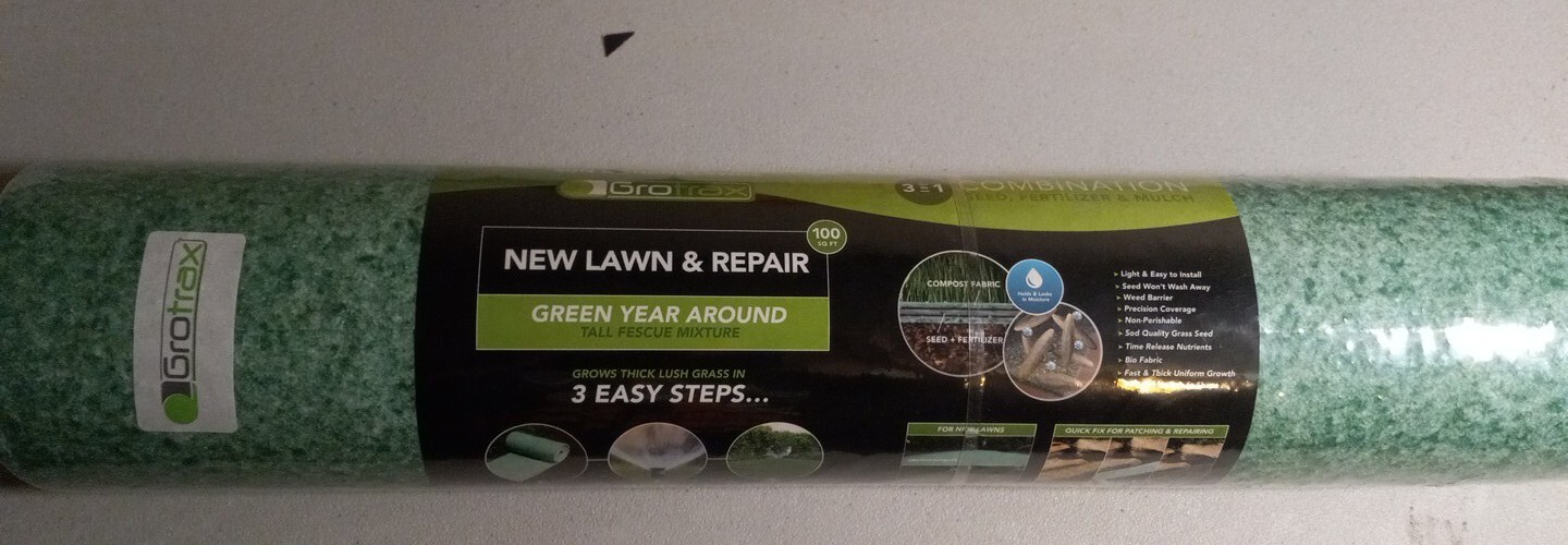 Grotrax Biodegradable Grass Seed Mat, Year Round Green 100 Sq Ft Big Rolls eBay