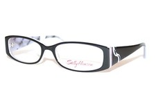 NEW SALLY HANSEN SH2 WHON BLACK WHITE EYEGLASSES WOMENS RX FRAMES 52-16-135 MM