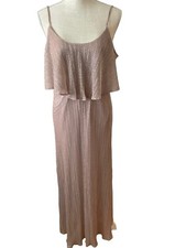 Show Me Your MuMu Caitlyn Ruffle Maxi Dress Magic Mauve Glitter Woman Size XS
