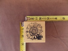 2 1/4" X 2 1/4" Sunflower Rubber Stamp Good Stamps