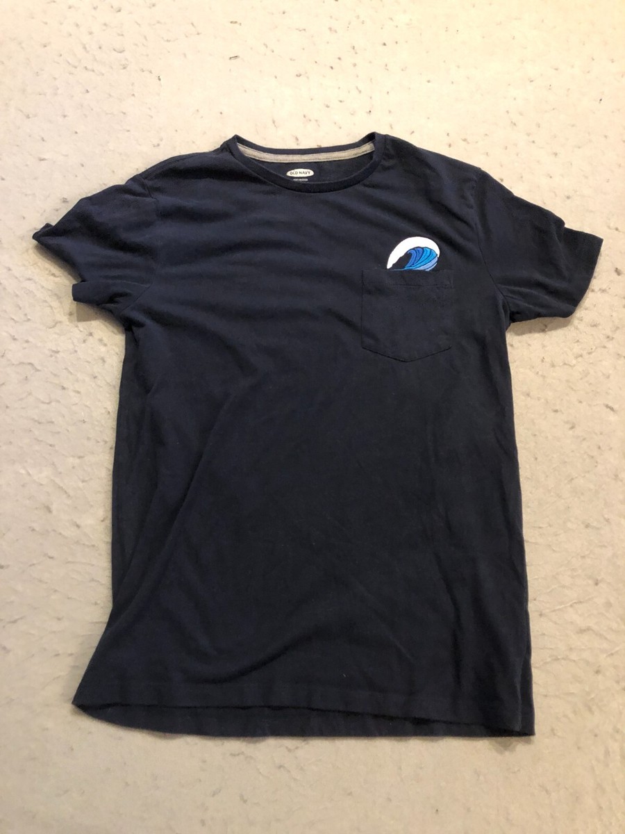 Old Navy Shirt Men's Small Soft Washed Pocket Wave Cotton