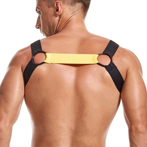 Arnés de neopreno para hombre cinturón sujetador corporal correa de pecho ropa de club protector muscular - Imagen 19 de 21
