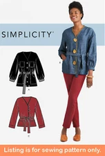 SEWING PATTERN Sew Womens Misses Clothes Clothing - Jacket Belt Top Plus - 9047