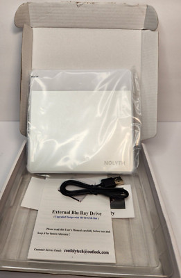 NOLYTH External Blu Ray Drive, Ultra-Thin USB 3.0 Blu Ray Burner Player