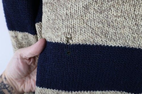 Vintage 90s American Eagle Outfitters Mens XL Distressed Wool Knit Sweater USA - Picture 6 of 9