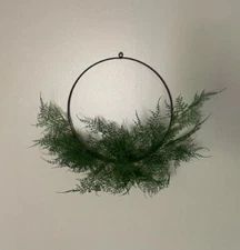 New - Lot of 2 - Hearth and Hand Magnolia 18"  Faux Fern Wire Wreath