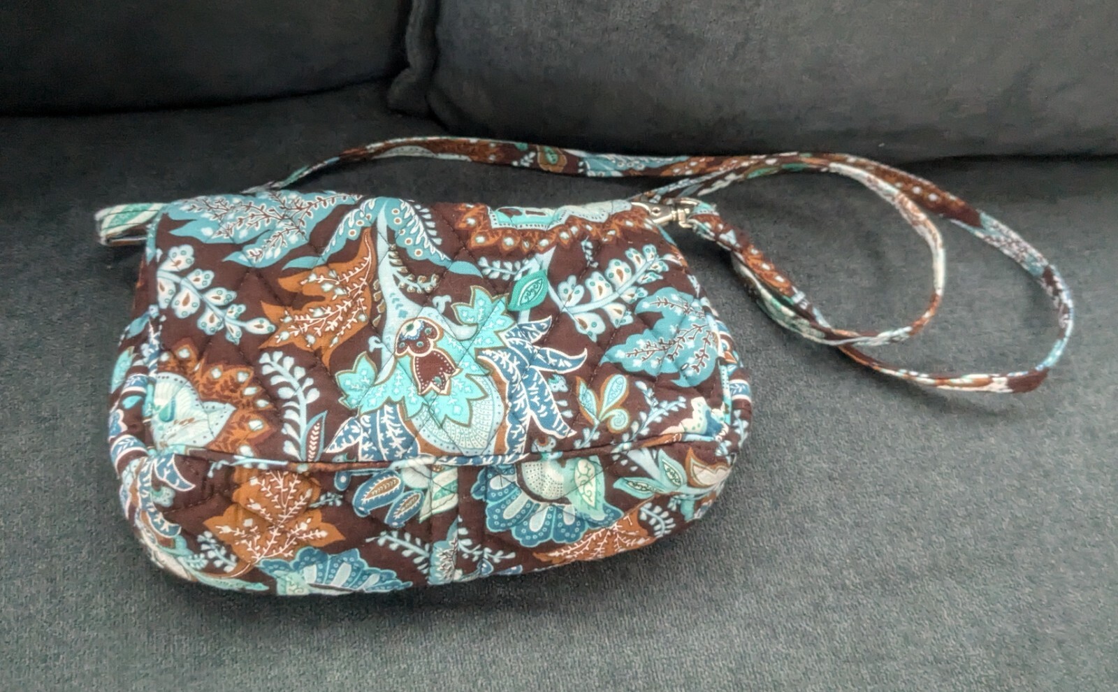 Vera Bradley Java Blue Zippered Tote Handbag 13.5… - image 14