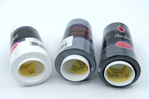 Lot of 5 Thread Cones / Maxi-Lock & Fujix King / 3000yd White Black Grey #60 - Picture 9 of 14