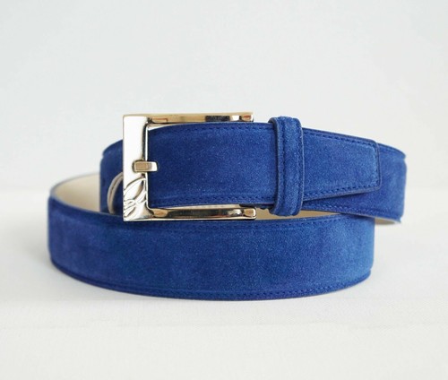 Authentic BRIONI Blue Suede HANDMADE 