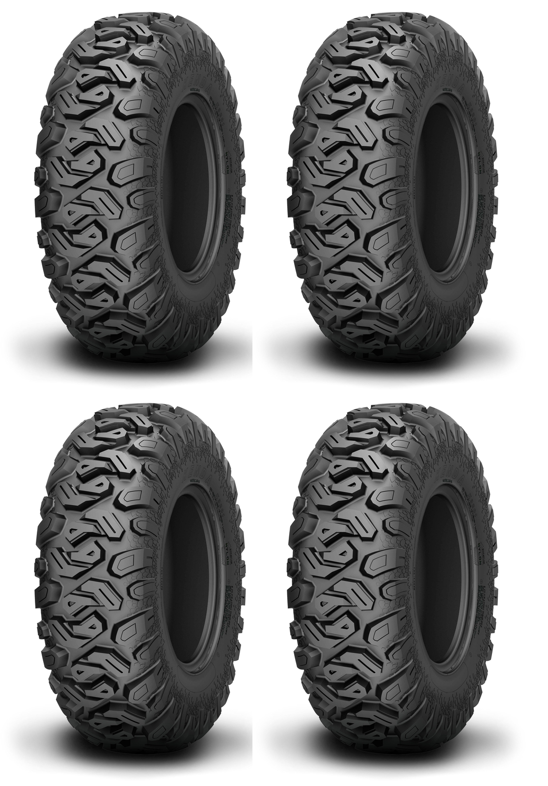 Four 4 Kenda Mastodon HT ATV Tires Set 2 Front 35x1015 & 2 Rear 35x10