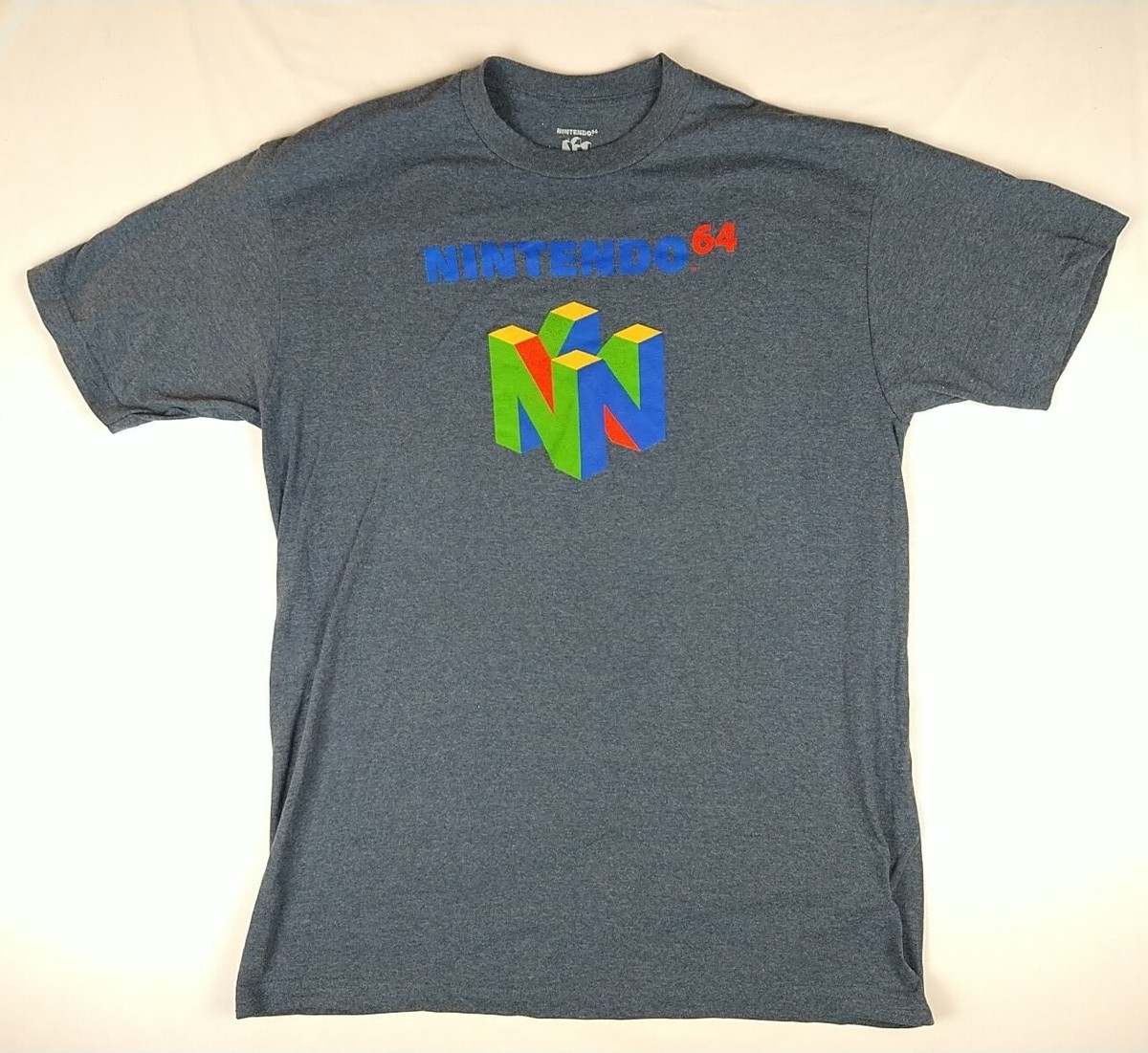 日本未入荷NOMANUALのEMBLEM WASHED T-SHIRT 全4色 Nintendo 64 Gray T-Shirt (Men Size XL Tall / XLT) Classic