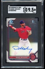2022 Bowman Chrome Daniel McElveny 1st Auto Red Sox SGC 9.5