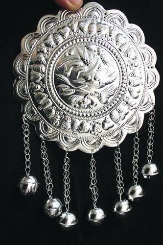 Tribal exotic chinese handmade miao silver costume jewellery DIY ornament 1piece - Picture 6 of 9