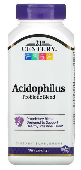 21st CENTURY Acidophilus Probiotic Blend, 150 Capsules, Gluten Free, Non GMO, UK