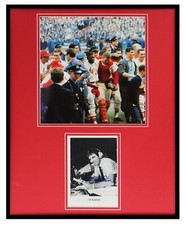 Tim McCarver Signed Framed 16x20 Photo Display Cardinals World Series
