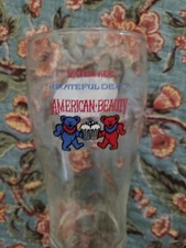 Grateful Dead (American Beauty) Dogfish Head Official Pint Glass Rare Find!