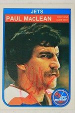 Paul MacLean Winnepeg Jets Signed 1982-83 OPC O Pee Chee #386 Autographed Card 