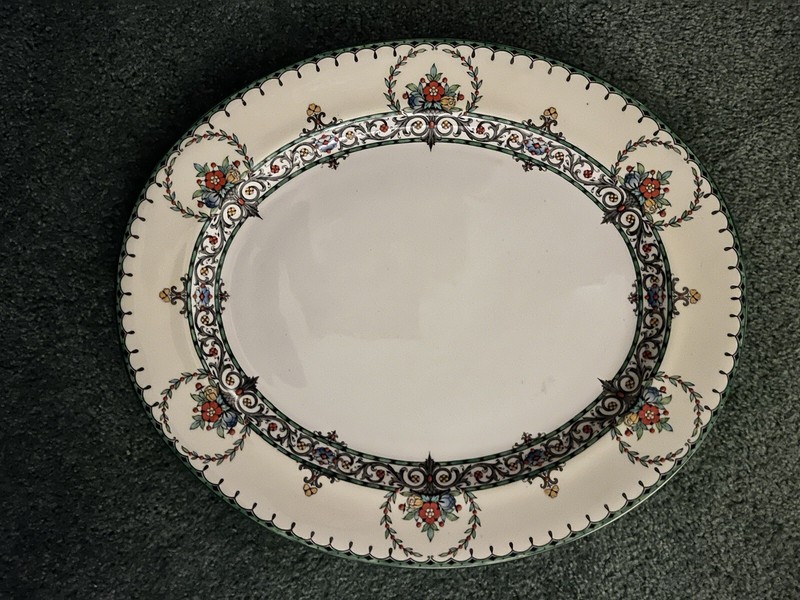 Royal Worcester Chalons Vintage Serving Platter 15” Rare England Dinnerware