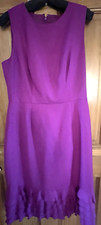 J CREW Ruffle Hem Dress Super 120s Wool Sweet Violet Size 6 Worn once