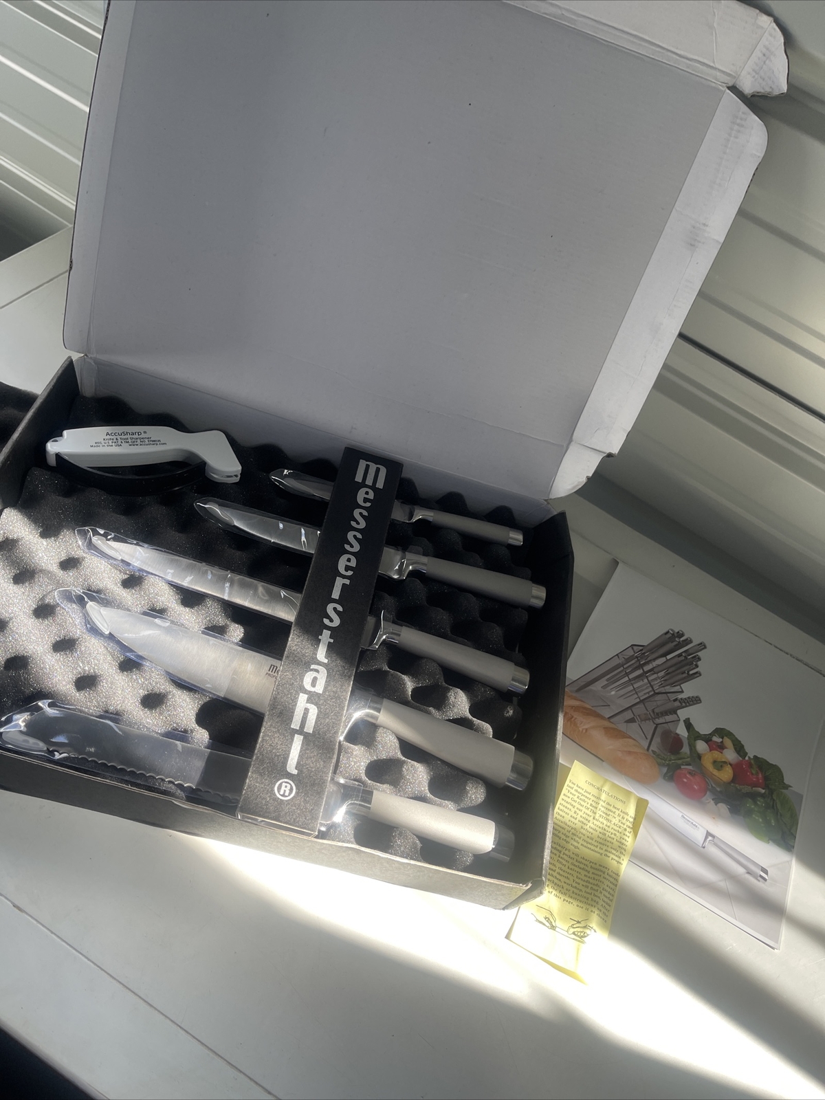 New Messerstahl 5 Piece Knife Set eBay
