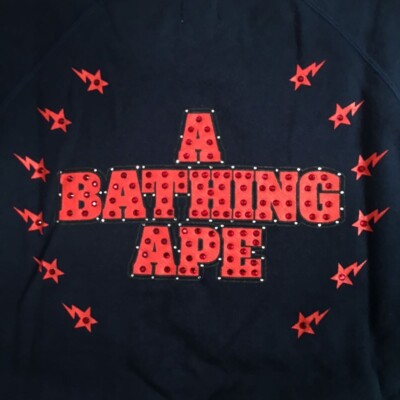 A BATHING APE スワロフスキーロゴ シルバーバックル NIGO スワロフスキー BAPE LOGO レザー ベルト a bathing ape