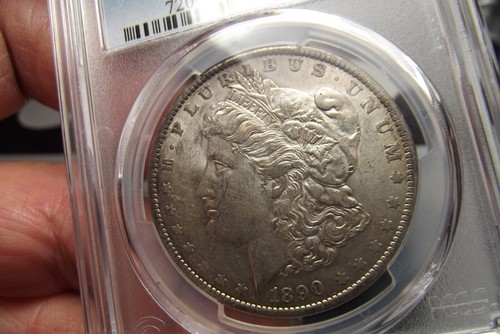 1890-O Morgan Silver Dollar Freshly Graded PCGS AU55 Solid luster! - Picture 2 of 3