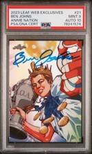 Ben Johns 2023 Leaf Metal Anime Nation #21 RC Auto Autograph PSA/DNA 9/10