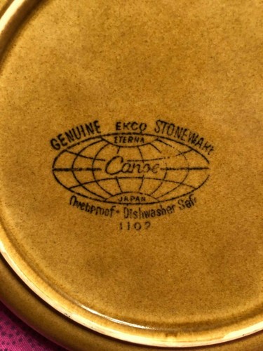 Vintage Genuine Ekco Eterna Stoneware - 2 Saucers, Made in Japan, Canoe 1102 - Picture 2 of 3