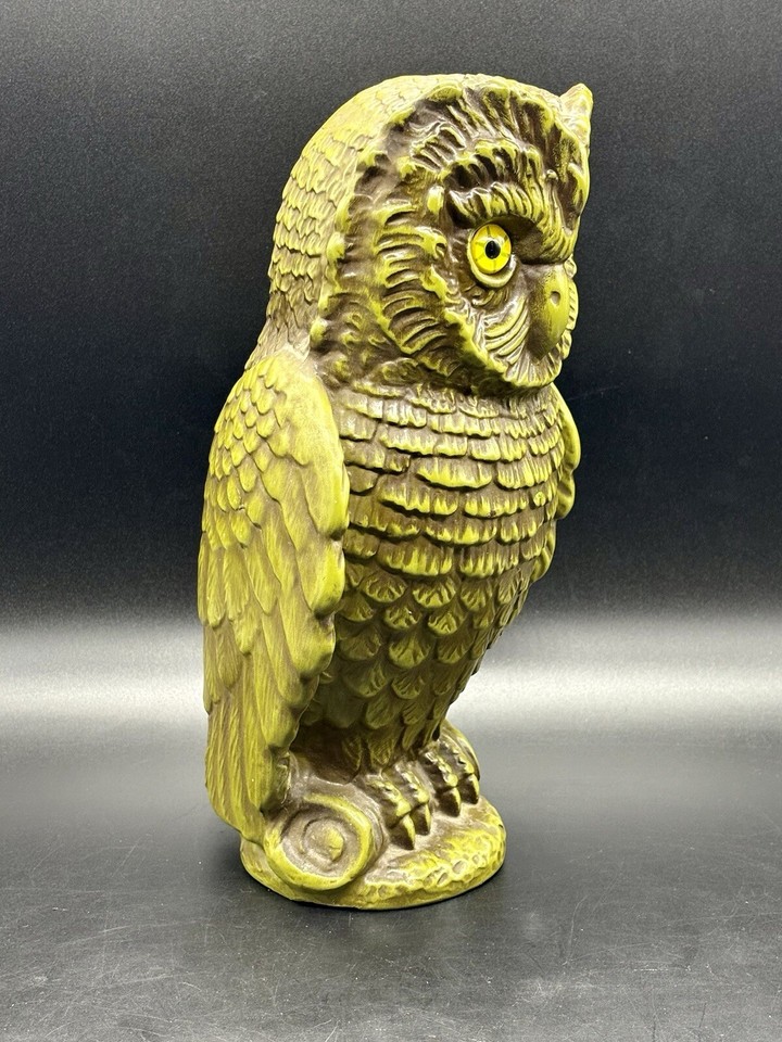 RARE MCM Vtg HAEGER Ceramic OWL Sculpture 12¼" Tall STATUE Original