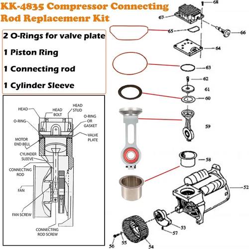 Kit de varilla de conexión de alta resistencia KK-4835, KK-5081 y A02743 - Imagen 7 de 16
