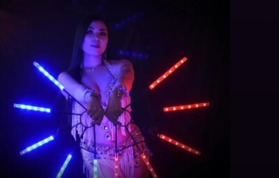Multicolor LED Light Fans   Remote Controlled Festival Dance Props   Performance