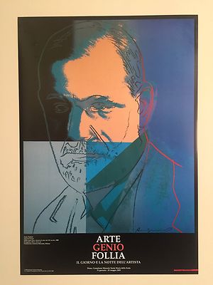 80年代AndyWarhol アンディウォーホルFoundation財団ポスター ANDY WARHOL FOUNDATION RARE LITHO PRINT EXBTN POSTER 