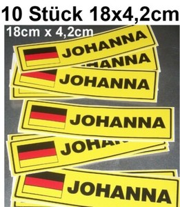 10x Sticker Name Johanna Aufkleber Autoaufkleber Auto Deutschland Namensschild Ebay