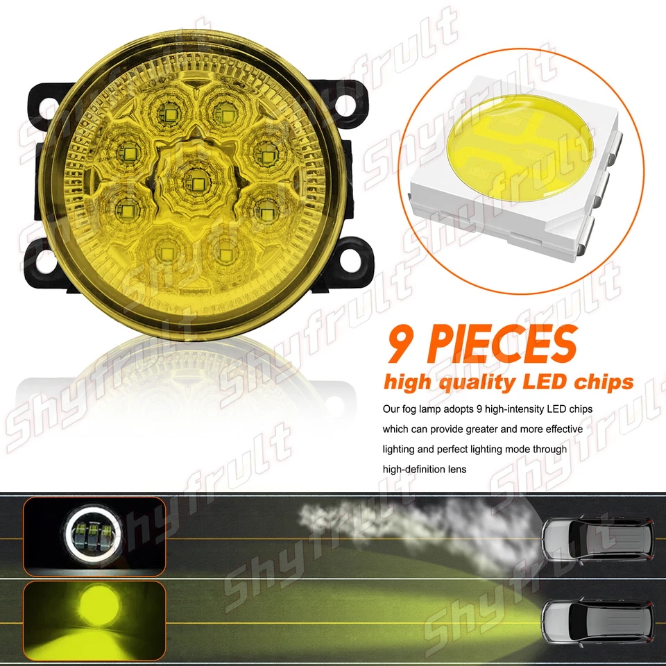 Front Bumper Fog Light Driving Lamp Replacement For Suzuki Esteem 1995-2002 - Image 2 of 4