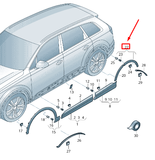 NOUVEAU COUVERCLE DE ROUE ARRIÈRE AUDI Q7 4M 4M0853817 4W3 4M08538174W3