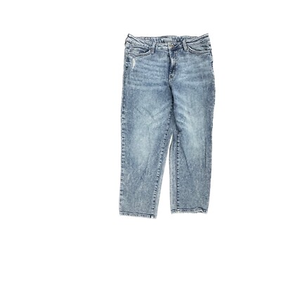 Sonoma Straight Distressed Women's size 16 Medium Wash Blue Denim Jeans