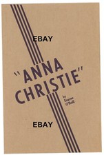1940s Program Playbill Anna Christie Tacoma Little Theater