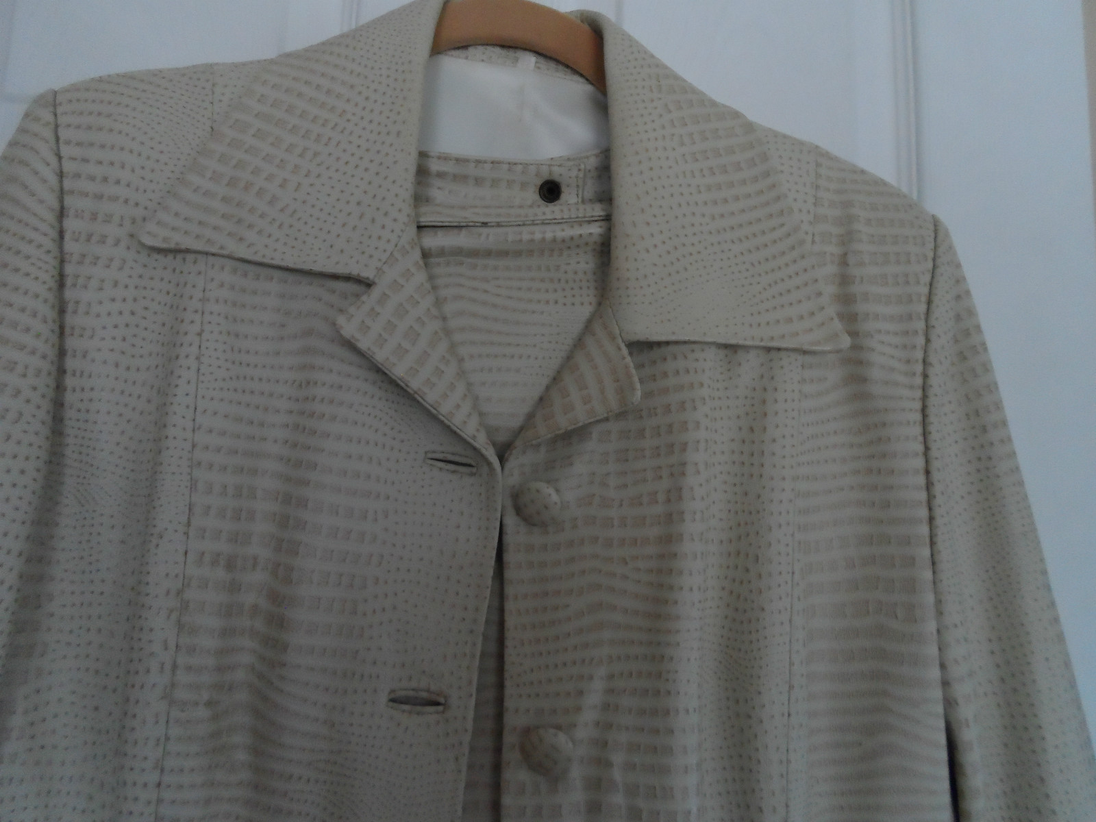 BEAUTIFUL LEATHER SKIRT SUIT SZ 46/12 FROM SPAIN - image 2