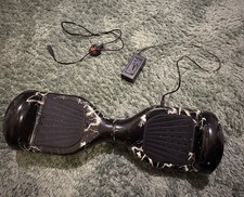 Hoverboard Black and White Lightning Pattern Design. Used But Great Condition