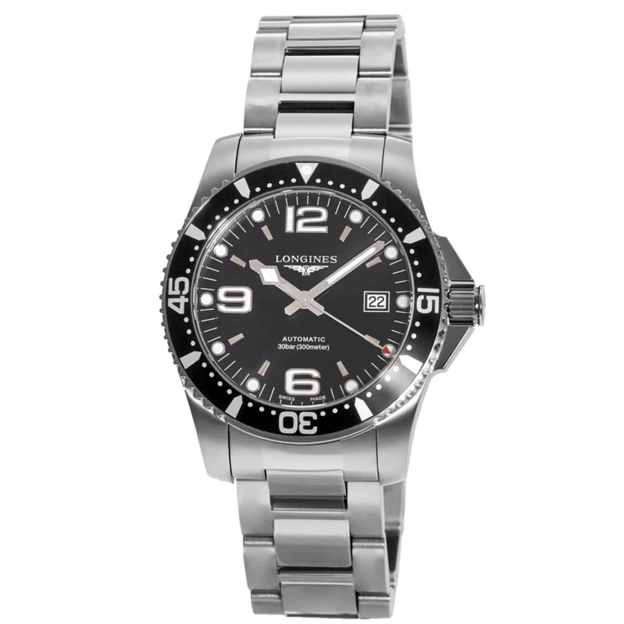 Nuevo reloj Longines HydroConquest automático 41 mm esfera negra para hombre L3.742.4.56.6